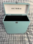 Victrola Turquoise Collector Storage Case. Fixed Price $60.00.