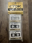 Tdk MC60 Microcassette Blank Tape Minutes New Sealed 3 Pack. Fixed Price $12.00.