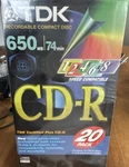 Tdk Cd-r 20 Pack Recordable Compact Discs W/jewel Cases Factory Sealed. Fixed Price $29.95.