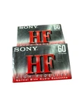Sony 60 2 Pack Blank Audio Cassettes Recordable Brand New High Fidelity Tape. Fixed Price $6.99.