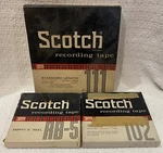 Vintage Scotch Brand RB-5, 102, 111 Recording Tapes Used / Untested Lot Of 3. Fixed Price $15.00.
