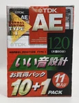 Tdk AE120 120MIN Audio Cassette Tape 11-PACK Type Normal Bias New Sealed Japan. Fixed Price $104.90.