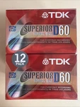 Tdk Superior D60 Normal Bias Purity Loud 12 Pack Cassette Tapes Iec 1/TYPE. Fixed Price $13.98.