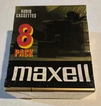Maxell Xlii 100 High Bias 8 Pack Cassette Tapes - Sealed New. Fixed Price $69.99.