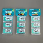 Maxwell MC-60UR Microcassette Lot Of 9 For Dictation Machine / Tape Recorder Nos. Fixed Price $35.05.