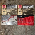 Lot Of 4 Blank Audio Cassette Tapes Maxell High Bias Sony 60 90 100 Min Sealed. Fixed Price $23.98.