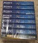 7 Sony Hifi 90 Min Blank Cassette Tape Maxell Memorex Brand New / Sealed. Fixed Price $21.99.