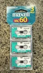 3 Pack Maxwell MC60 Microcassette Tapes Blank Minutes MC-60UR Sealed. Fixed Price $9.99.