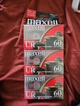 Maxell Audio Cassette Normal Bias Ur 60 Minutes Blanks - Of 3. Fixed Price $6.99.