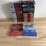 Lot Of 28 Sealed Blank Tapes With Cleaning Cassettes. Fixed Price $50.00.