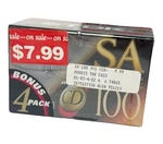 Tdk SA-100 Iec Ll Type High Position Cassette Tapes, Each Sealed, Four Pack. Fixed Price $39.99.