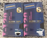 Blockbuster Video T-120 Blank Vhs Tapes 6 Hours Each Sealed 1997 Vintage.. Fixed Price $8.95.