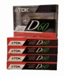 Tdk Cassette Tapes D60 Type High Output Lot Of 5 New. Fixed Price $10.87.