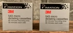 New Imation 543 Micro Dictating 10 Cassettes 60MINS Recording Time. Fixed Price $19.75.