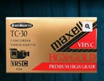 Maxell Hgx-gold TC-30 Vhs-c Camcorder Video Cassette Tape Blank Sealed New Nos. Fixed Price $14.99.