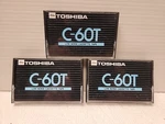 Toshiba C-60T Cassette Lot Of 3 (used). Fixed Price $10.00.