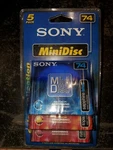 Sony Recordable Minidisc 5 Pack Color Collection 74. Fixed Price $125.00.