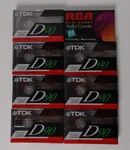 8 New Blank Cassettes - 7 Tdk D90 Type 1 Sealed Tapes + Rca 60. Fixed Price $13.95.