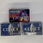 3-PACK Blank Audio Cassette Tapes- Sony Cd-it & Maxell, 90 Min High Bias Type Ii. Fixed Price $19.99.