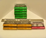 Sealed Realistic Supertape Cassettes HD-90 X5; XR-90 X2; XR-120 & MII-100. Fixed Price $90.00.