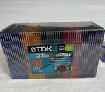 Tdk Cd & Dvd Slim 50 Empty Storage Cases, Jewel Colors New Sealed. Fixed Price $31.04.