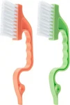 Window Track Cleaning Brush With Ergonomic Hande Built-in Scraper, 2 Pack. Fixed Price $10.99.