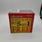 Vtg Memorex Dbs Normal BIAS-90 Min Blank Audio Cassette Tape 6 Pack, New Fs. Fixed Price $15.59.