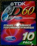 10-PACK Tdk D60 Blank Audio Cassette High Output Ieci/type Made In Japan New!. Fixed Price $18.20.