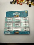 Maxell MC-60UR Mircocassette Tape Blank 9-PACK New Sealed Nos. Fixed Price $18.00.