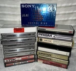 Vtg Lot Of 17 Used Vintage Audio Cassette Tapes Cases Music Blanks. Fixed Price $25.00.