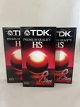 3-PACK Tdk Premium Quality T-160 Vhs Tapes 8 Hours Ep New Sealed. Fixed Price $17.99.
