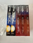 Tdk Vhs Lot Of 5 New Sealed Tapes Ehg & T-120 Blank Video Cassettes. Fixed Price $17.52.