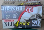 Maxell Xlii 90 High Bias Audio Cassette - 4 Pack New & Sealed Lot Of Tapes. Fixed Price $24.95.