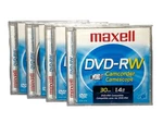 Four Maxell Dvd-rw Camcorder 5X 30 Minutes Recording Per Disc 1.4GB. Fixed Price $28.00.