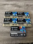 Lot Of 5 Fuji Super Hg 8MM Metal Mp P6-60 Videocassette Blank Tape Brand New. Fixed Price $19.99.