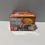 New Maxell Blank Tapes Audio Cassette Normal Bias Ur 60 Minutes Pack. Fixed Price $9.99.