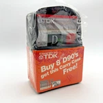 Vintage Tdk 8 Place Cassette Case + (7) 90 Blank Tapes Promo. Fixed Price $49.99.