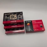 New 3 Sony 8MM Video Cassettes P6-120HG Bonus Scotch. Fixed Price $16.99.