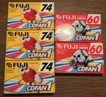 Lot Of 3 Fuji 74 Minute & 2 60 CDFAN1 Nos Sealed Cassette Tapes. Fixed Price $24.95.