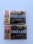 Maxell Xlii Black Magnetite Sealed Blank 2 Cassette Lot. Fixed Price $24.99.