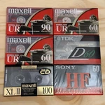 New Sealed Maxell Ur 90, Xlii 100 Tdk D60, Sony HF60 Audio Cassette Lot Of. Fixed Price $20.00.