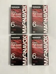 4 Magnavox 6 Hour Extra High Grade T-120 Blank Vhs Tapes Sealed! New. Fixed Price $12.50.