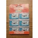 Maxell MC90 MC-90UR Recordable Min Microcassette Tapes 6 Pack (2004). Fixed Price $14.50.