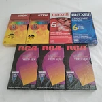 7 New T-120 Vhs 6 Hour Video Cassette Tapes Varied Brands Grades Sealed. Fixed Price $29.95.