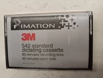 Imation 3M 542 Standard Dictating Cassette 90 Min Blank Audio Tape New Sealed. Fixed Price $9.95.