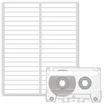 Compact Labels. 40 Matte White Writable Stickers For 20 Audio Cassettes. Fixed Price $15.00.