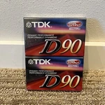 Tdk D-90 High Output Minute Blank Audio Cassette Tape 2 Pack Sealed New. Fixed Price $9.99.