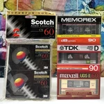 Lot Of 5 New Audio Cassette Tapes Tdk Maxell Memorex Scotch Blank Recording Vtg.. Fixed Price $24.99.