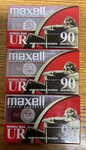 Lot Of 3 Maxwell Ur 90 Minute Blank Audio Cassette Tapes Normal Bias Sealed. Fixed Price $5.99.