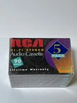 5 Vtg Rca Audio Cassette Tapes New Sealed Package 90 Minutes Hi Fi Stereo. Fixed Price $5.00.